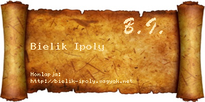 Bielik Ipoly névjegykártya